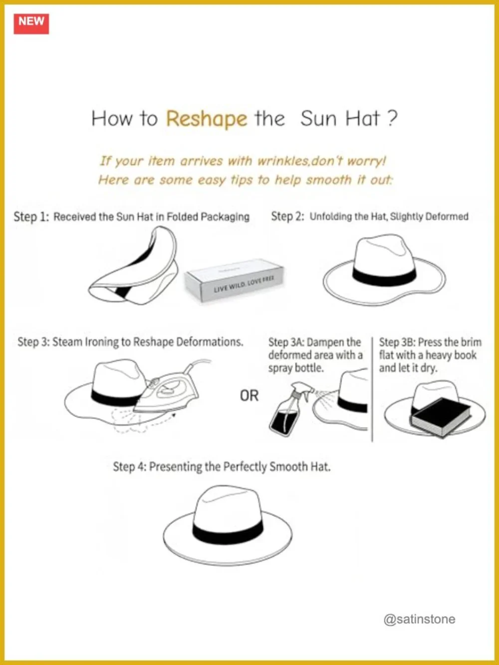 Packable Unisex Fedora Sun Hat - Breathable Cotton Blend for Travel & Beach